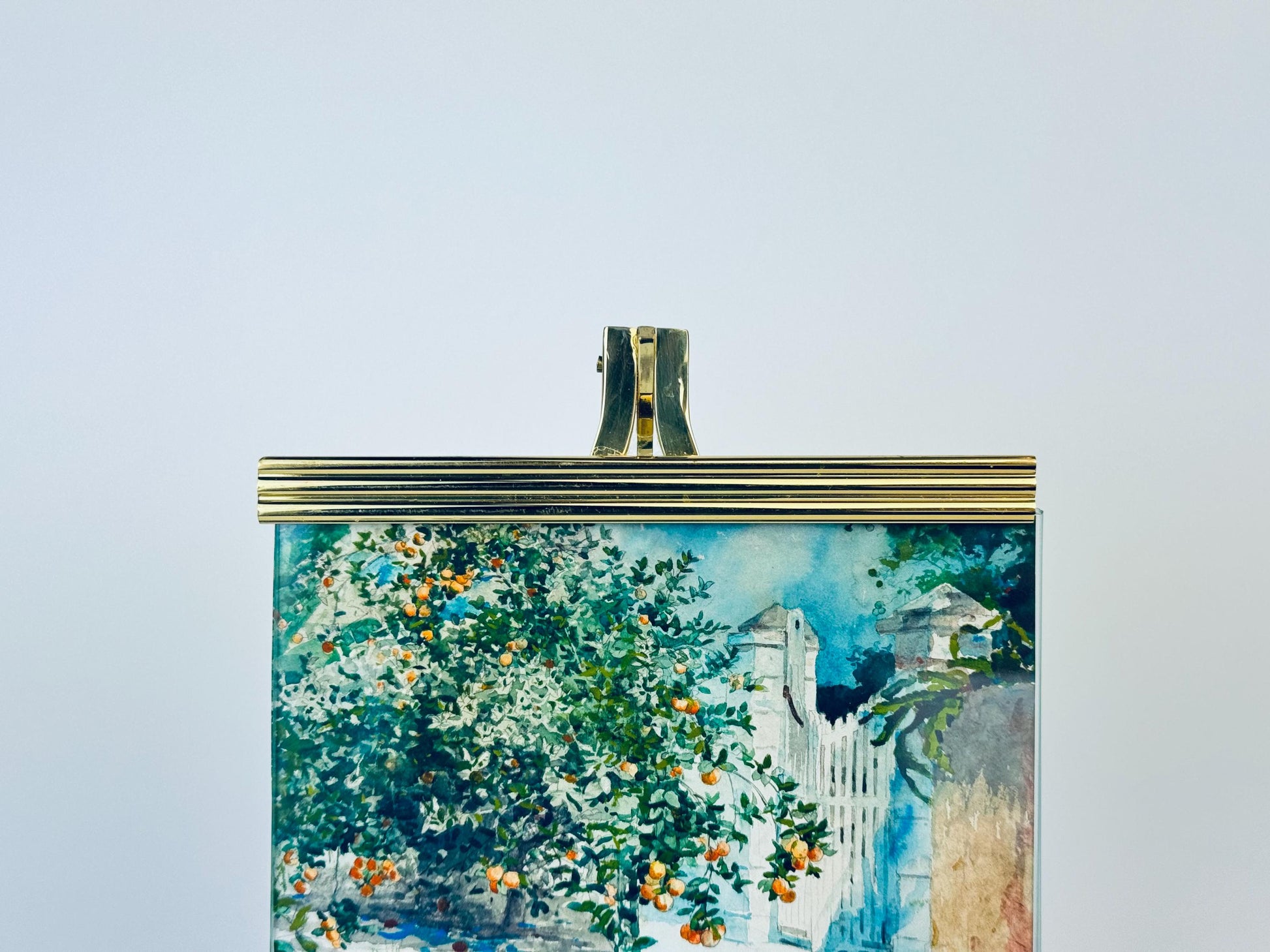 Product image for 'vintage solid brass picture frame easel 3 5 x 5 tabletop mounted made in korea' (view 0e21d4)