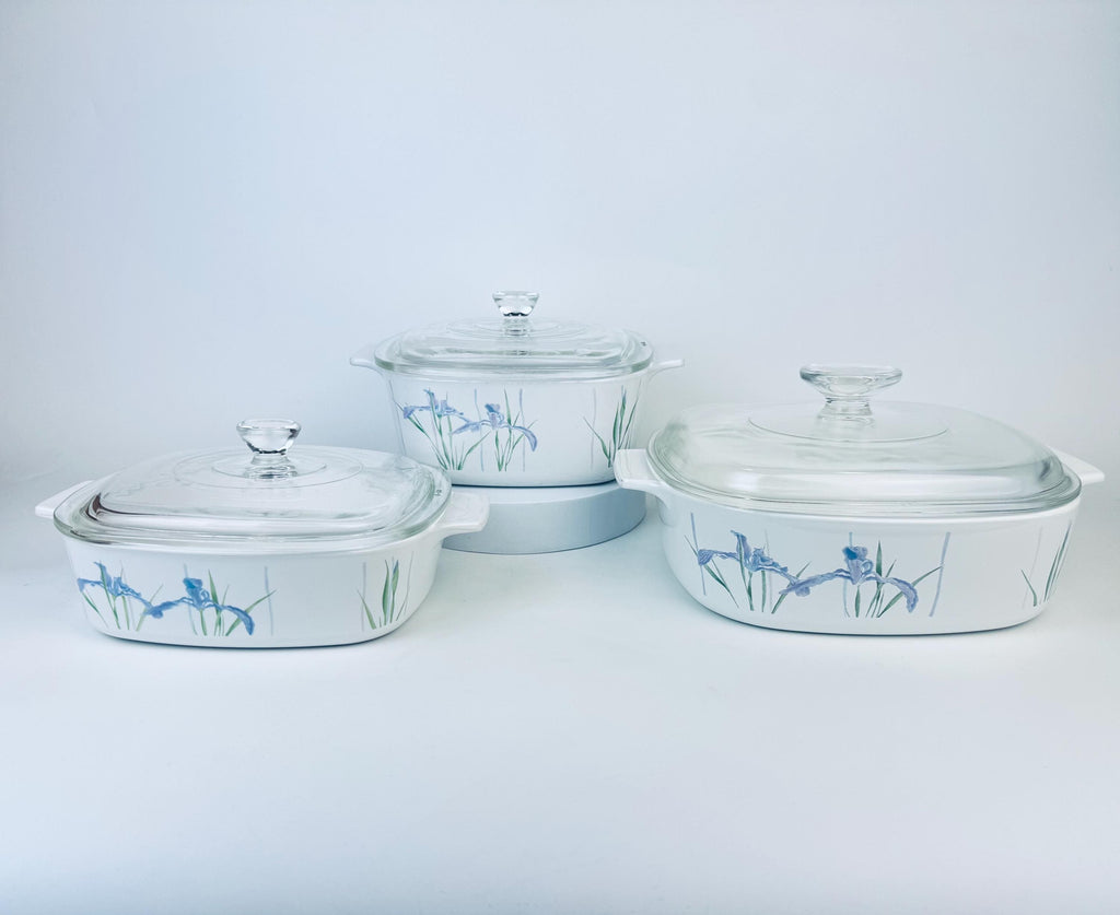 Product image for 'vintage shadow iris corning ware casserole dish made in canada sold separately' (view c9c2a5)