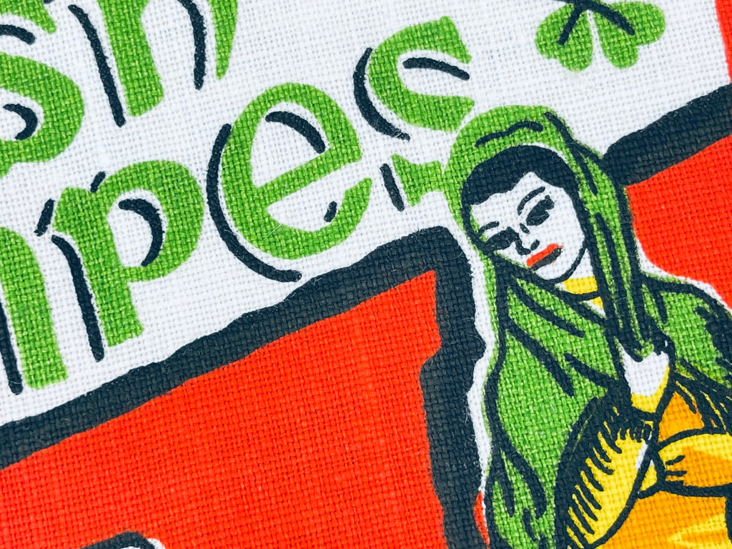 Product image for 'vintage 1970s irish linen tea towel traditional recipes print made in ireland' (view b6c50d)