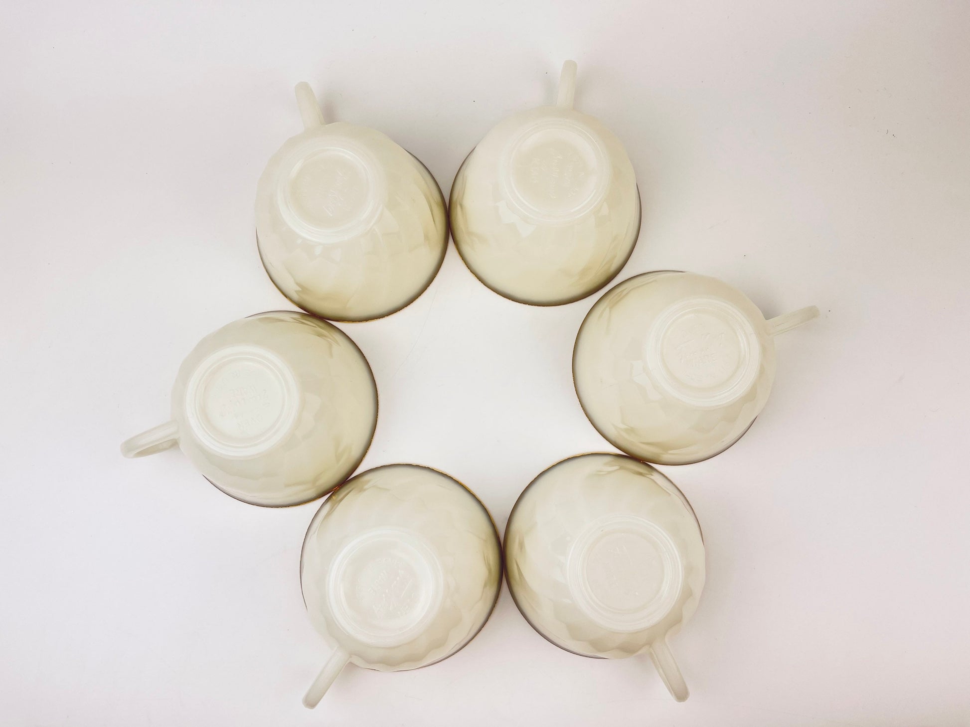Product image for 'vintage fire king white gold gilt trim milk glass tea cup saucer replacement made in usa' (view 88c6a7)