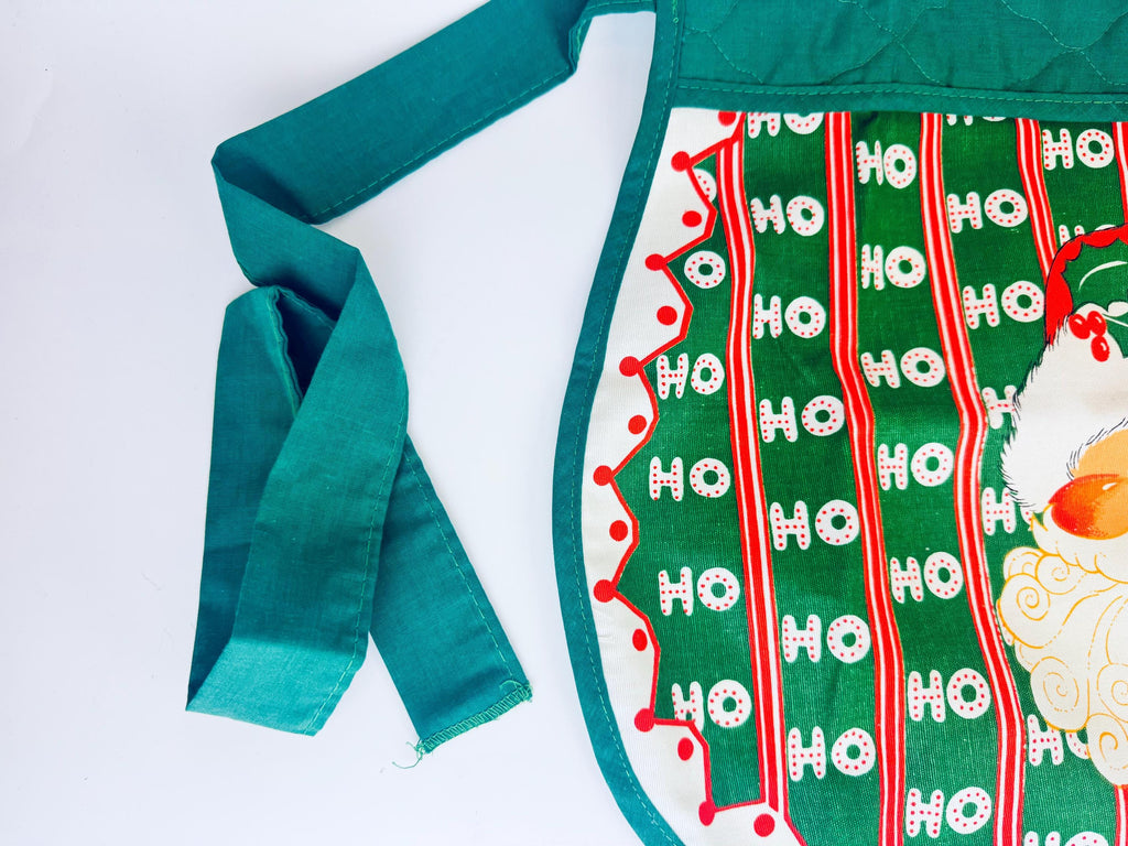 Product image for 'vintage ho ho ho santa christmas waist apron made in canada by kitchenworks' (view d75256)