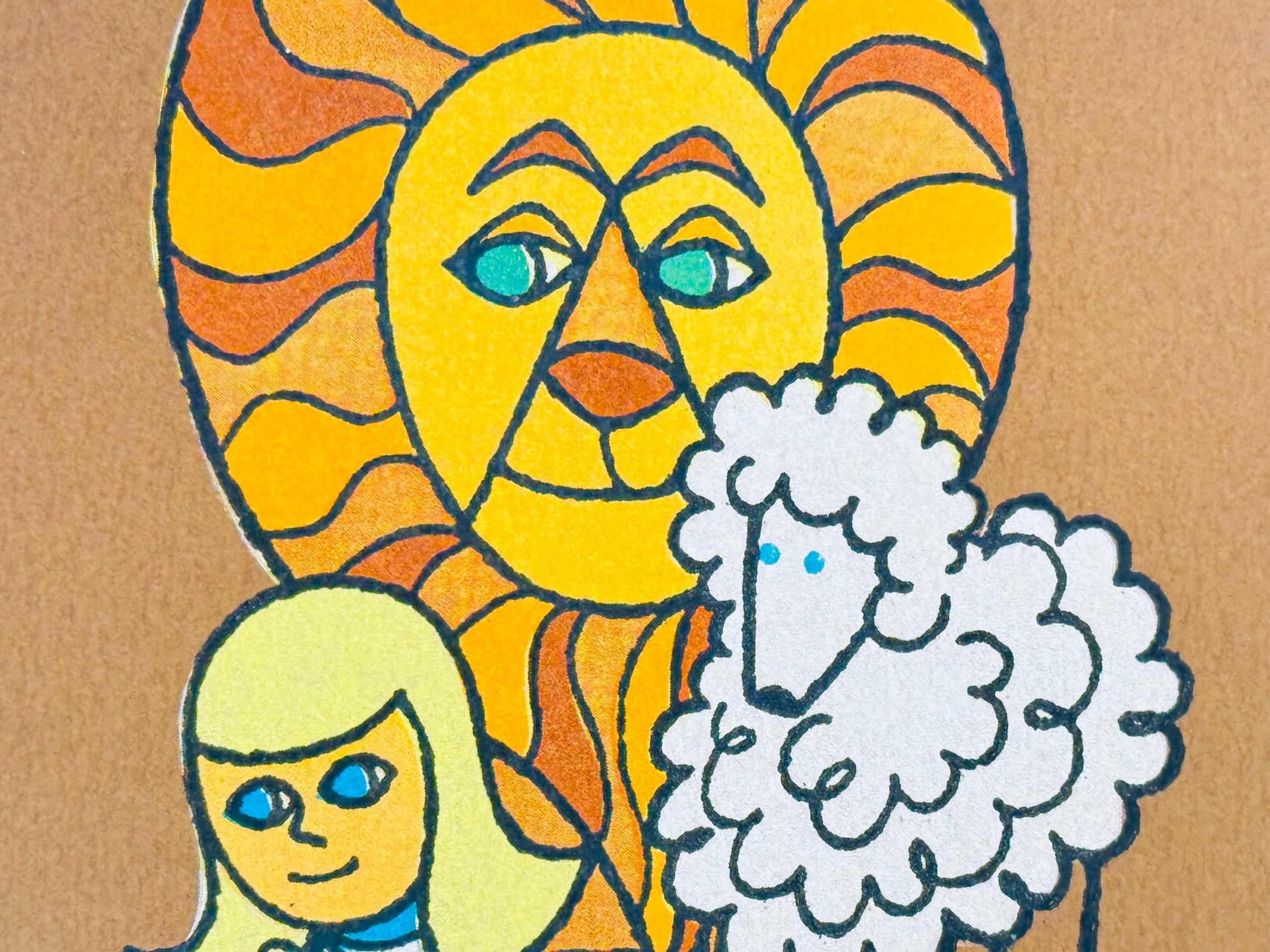 Product image for 'vintage embossed folksy girl lamb lion christmas cards seasonal cards envelopes set of eighteen 18 new old stock nos' (view a30d8d)