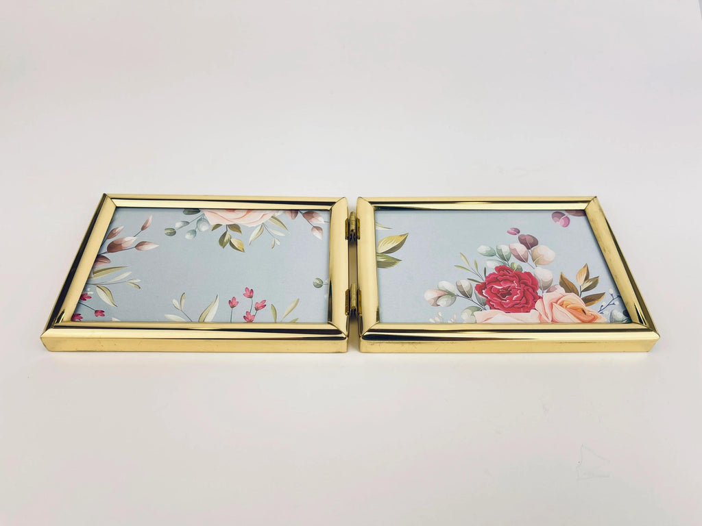 Product image for 'vintage solid brass gold tabletop picture frame books hand polished lacquer coated sold separately' (view 705de4)