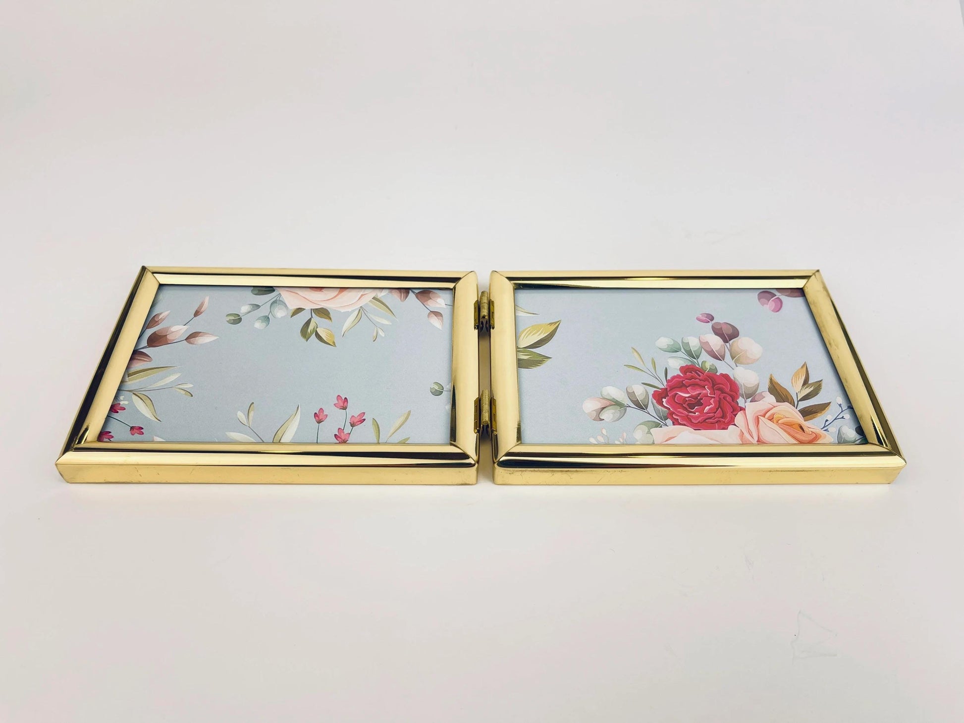 Product image for 'vintage solid brass gold tabletop picture frame books hand polished lacquer coated sold separately' (view 705de4)