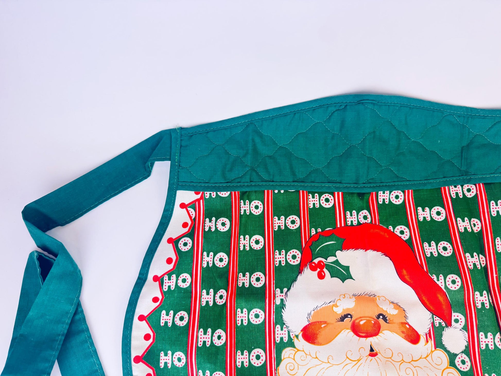 Product image for 'vintage ho ho ho santa christmas waist apron made in canada by kitchenworks' (view 378186)
