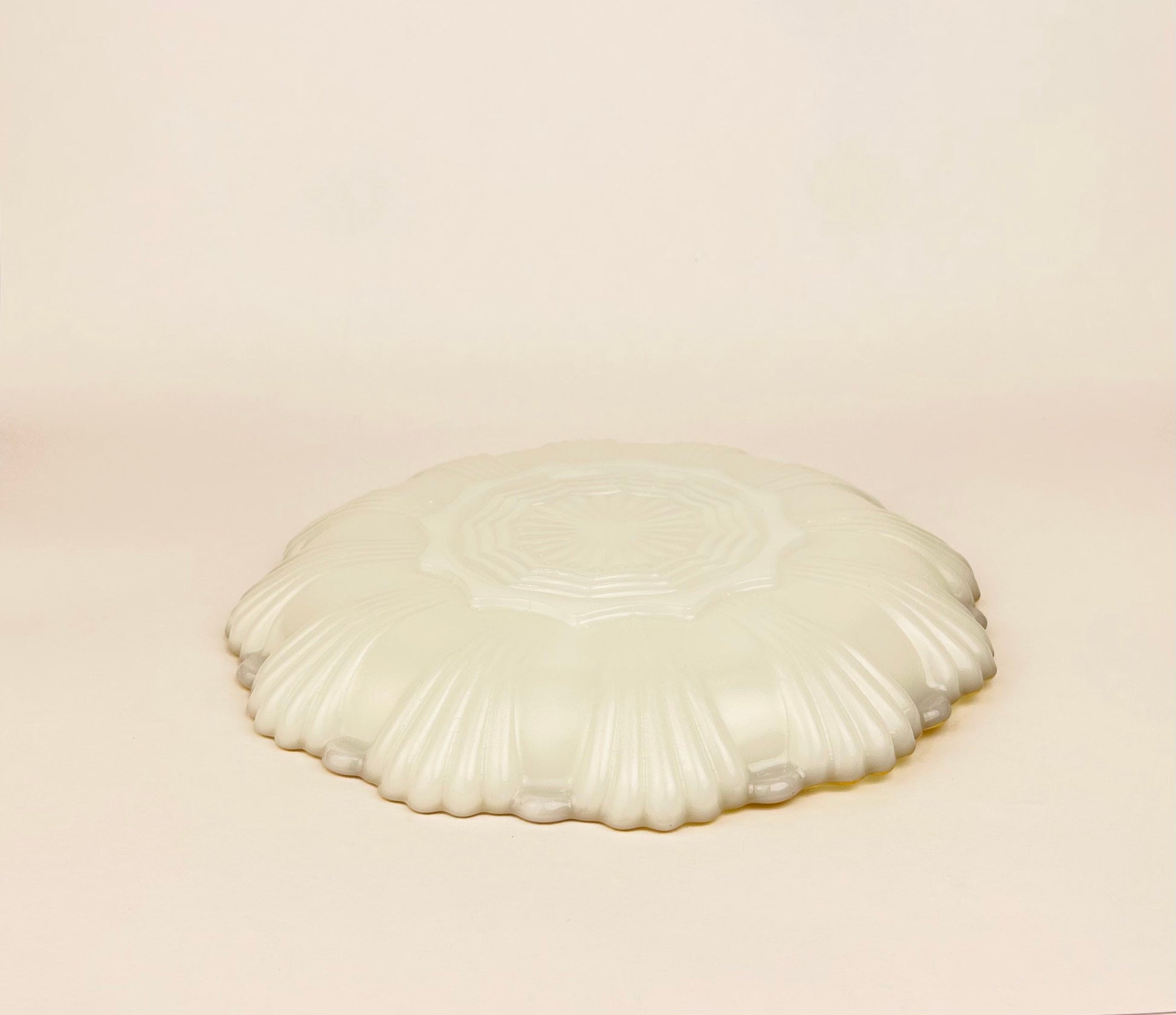 Product image for 'vintage anchor hocking milk glass divided serving dish gold rimmed edge' (view 967998)