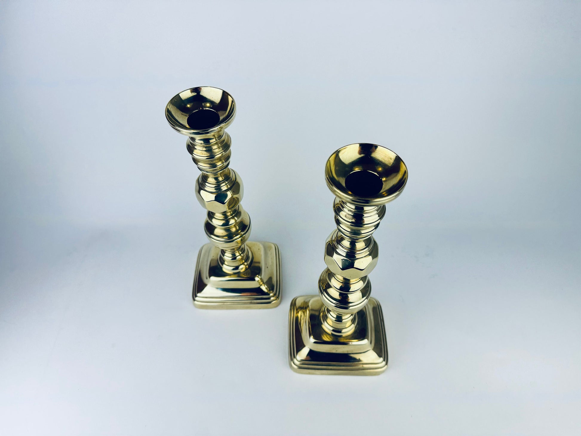 Product image for 'vintage ornate tall solid brass candlestick holders set of two 2' (view 8e4286)