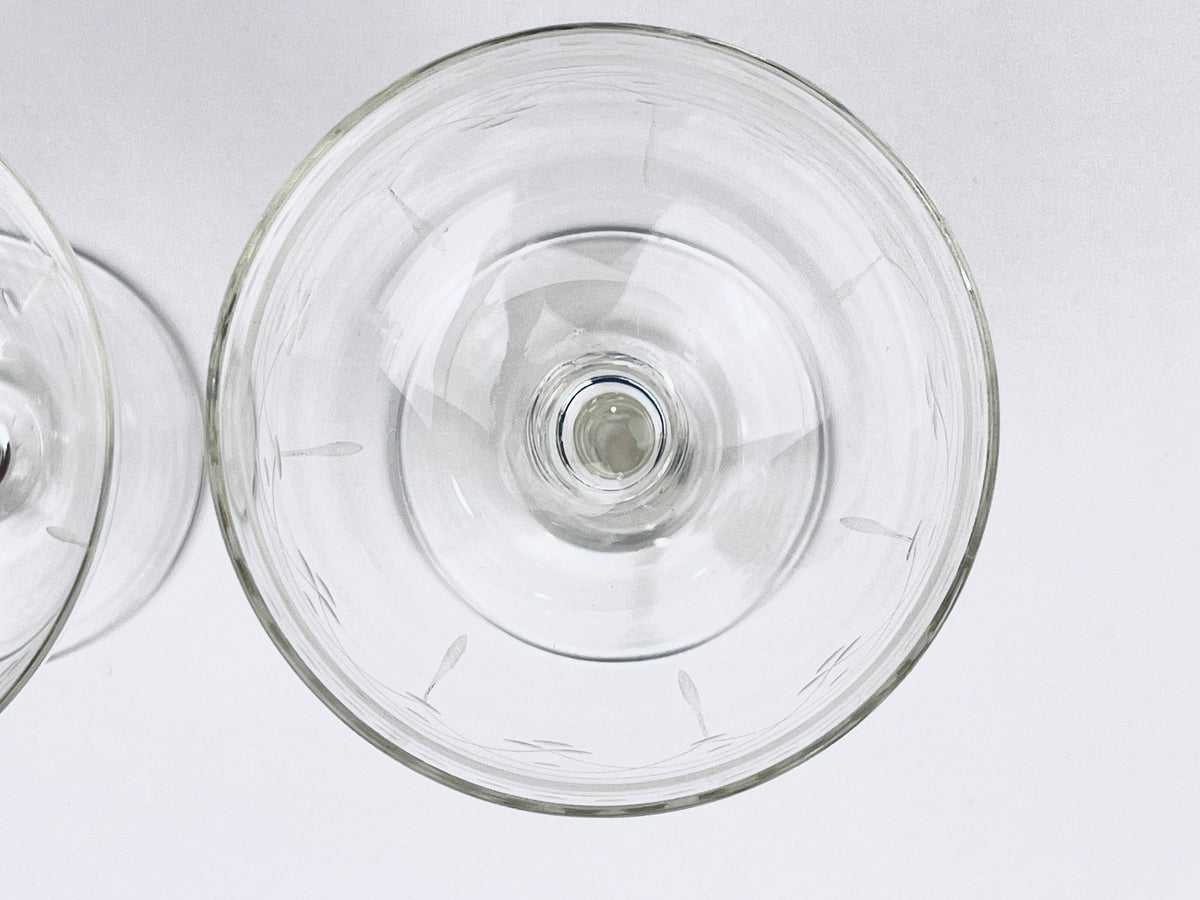 Product image for 'vintage etched martini glasses mid century elegance set of 2' (view c47bc8)