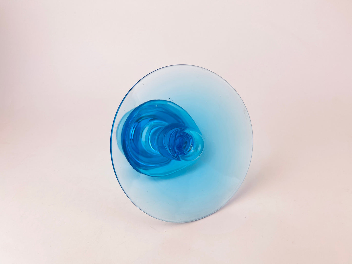 Product image for 'vintage fostoria electric blue glass candlestick holder' (view d969cc)