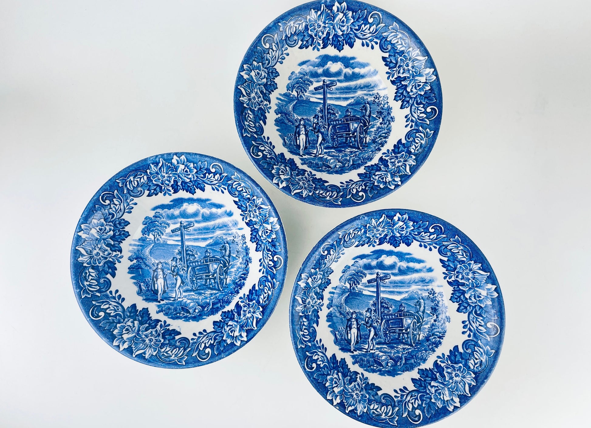 Product image for 'vintage dickens series blue transferware english ironstone bowl made in england sold separately' (view 5f7c42)