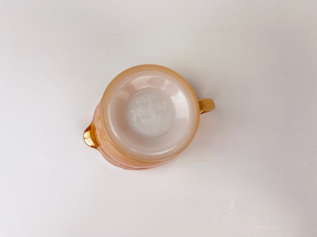 Product image for 'vintage fire king peach lustre laurel leaf creamer mid century elegance' (view 847f12)