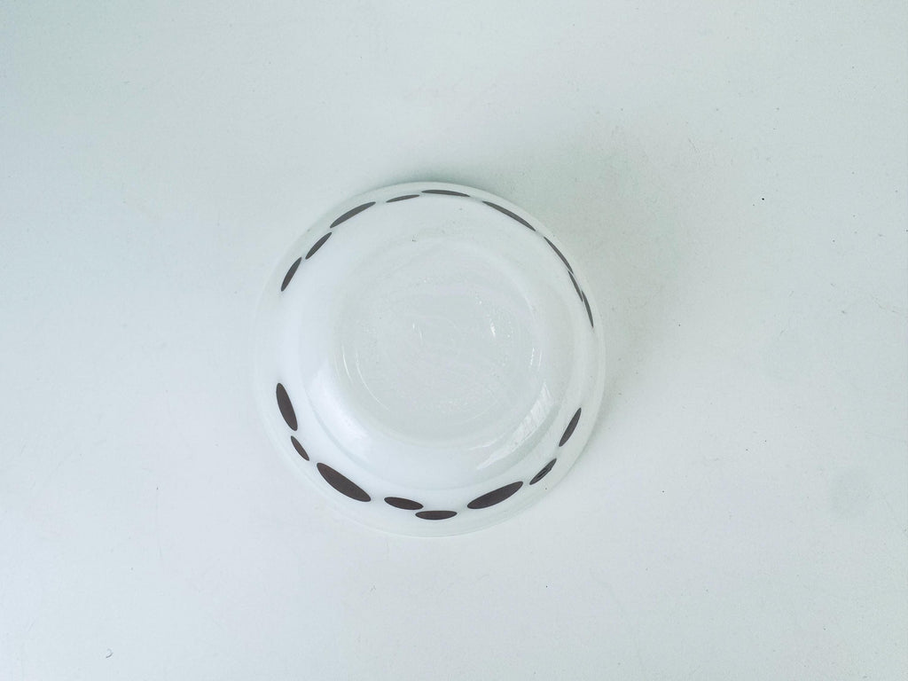 Product image for 'vintage federal heat proof milk glass 5 bowl brown dot pattern made in usa' (view 31d1ff)