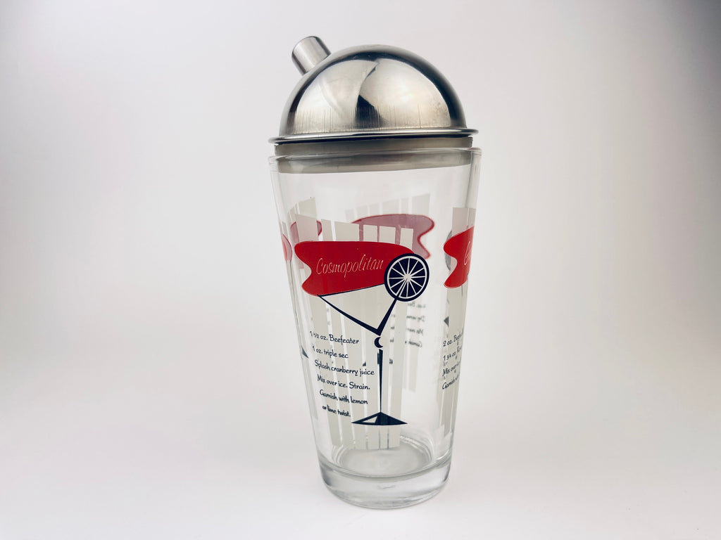 Product image for 'vintage libbey glass chrome metal cocktail shaker vintage cocktail recipes' (view c50ac3)