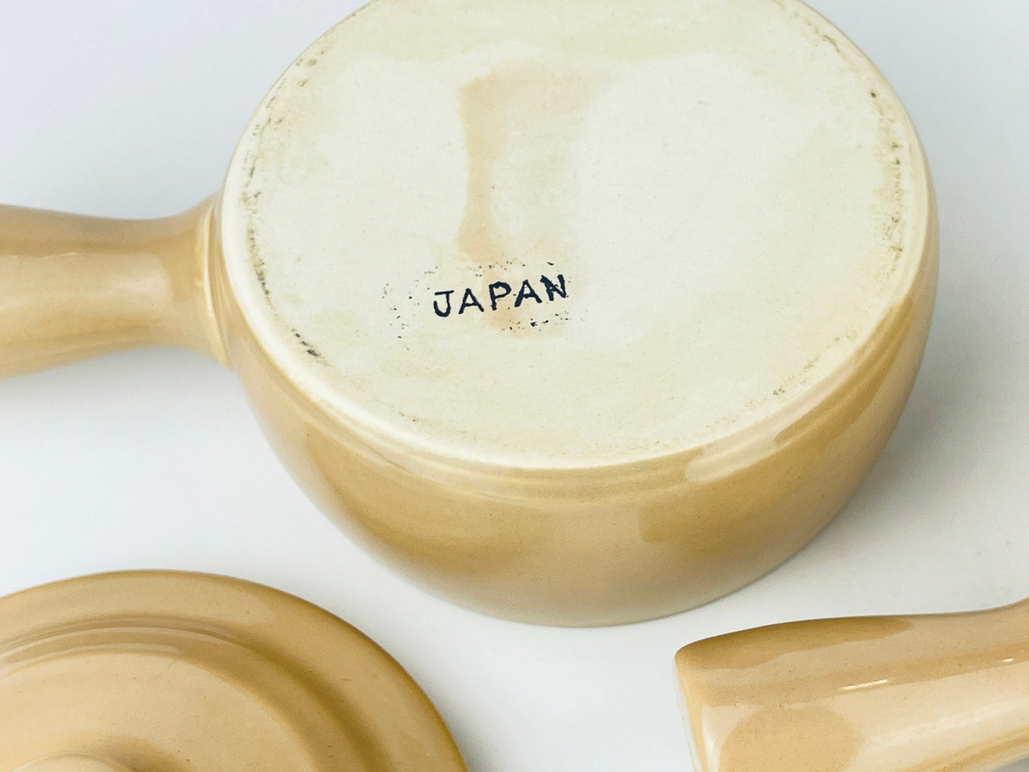 Product image for 'vintage beige ceramic handled soup bowls set of two 2 made in japan' (view 434476)