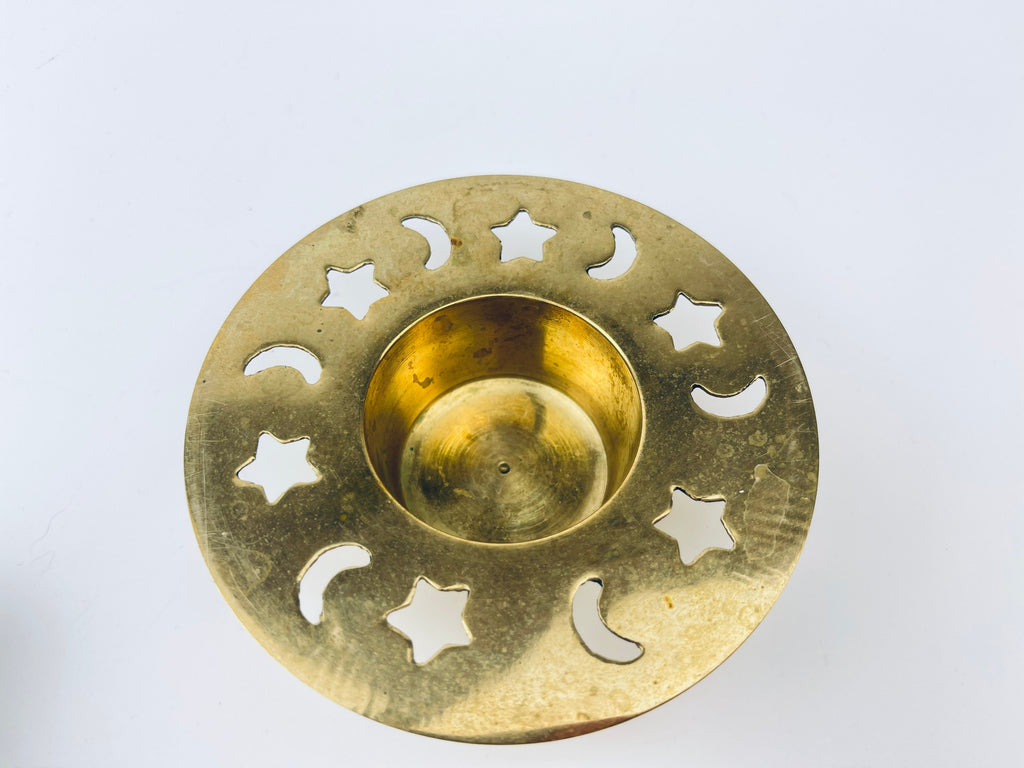 Product image for 'vintage solid brass votive tea light candle holder attractive aged patina sold separately' (view 86d029)