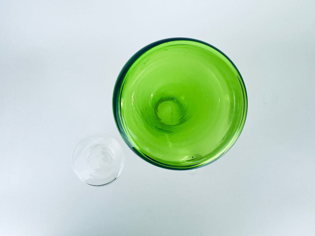 Product image for 'vintage mid mod bright green clear glass decanter pitcher barware gift' (view 8b8384)