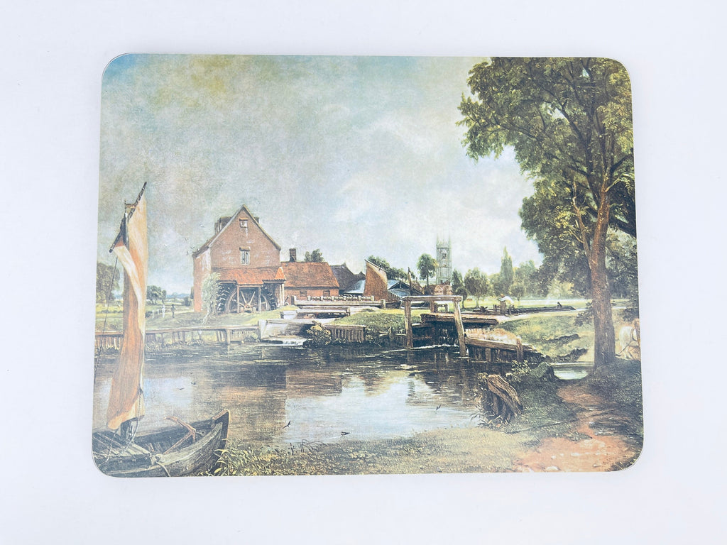 Product image for 'vintage rectangular placemats john constable ra clover leaf set of four 4 melamine table mats made in united kingdom' (view aeb0f2)