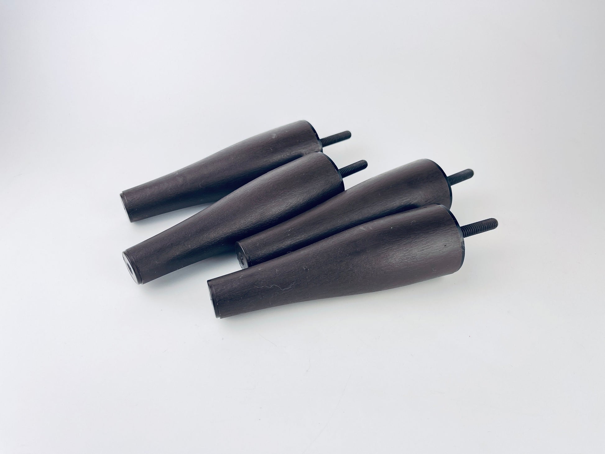 Product image for 'vintage mcm dark brown round faux wood replacement legs 6 set of four 4 patented 1979' (view 27ee55)