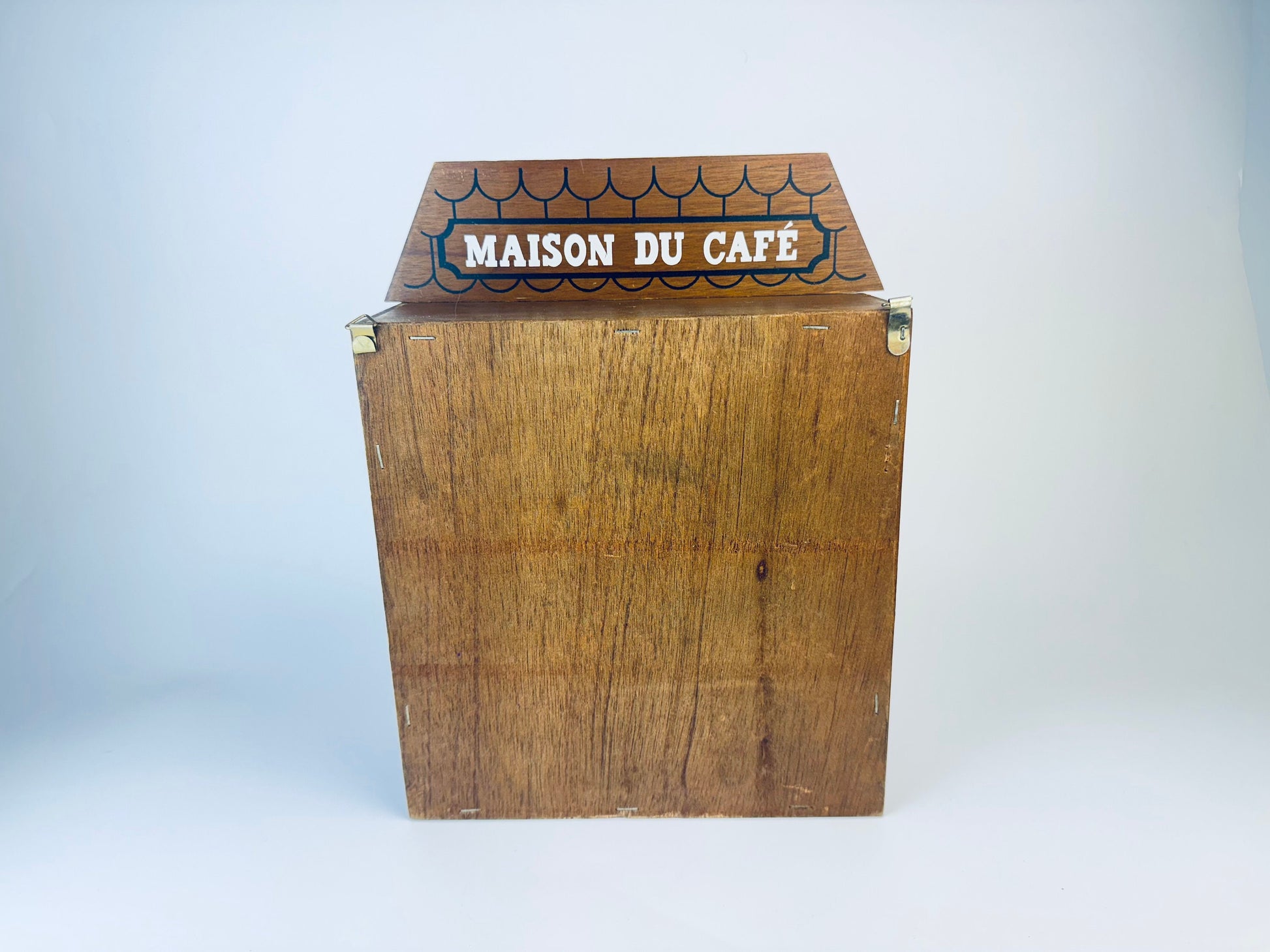 Product image for 'vintage coffee house wooden mug organiser ceramic drip glaze mugs set of four 4 maison du cafe en francis' (view ff9dc8)