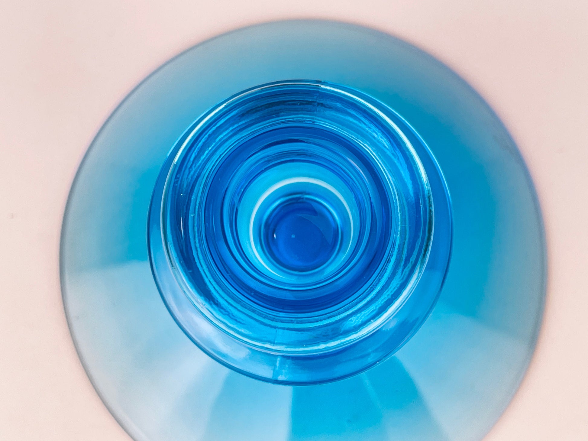 Product image for 'vintage fostoria electric blue glass candlestick holder' (view b9028b)