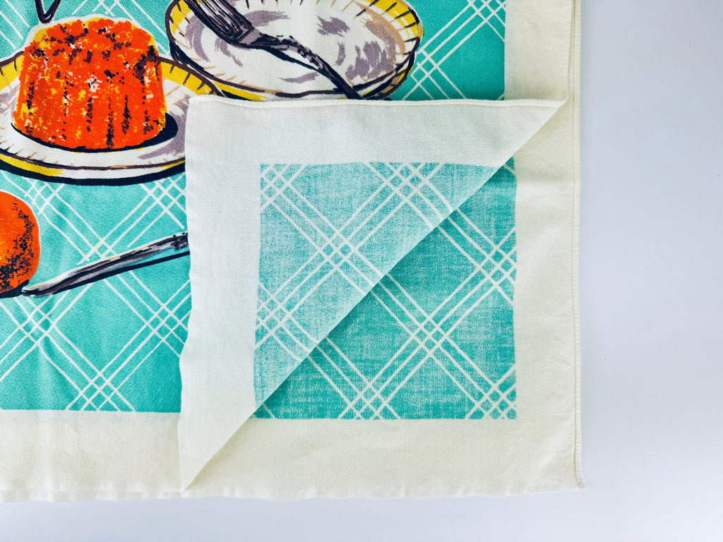 Product image for 'vintage beige green kitchen linen tea towel statement towel 100 cotton' (view 530a1a)