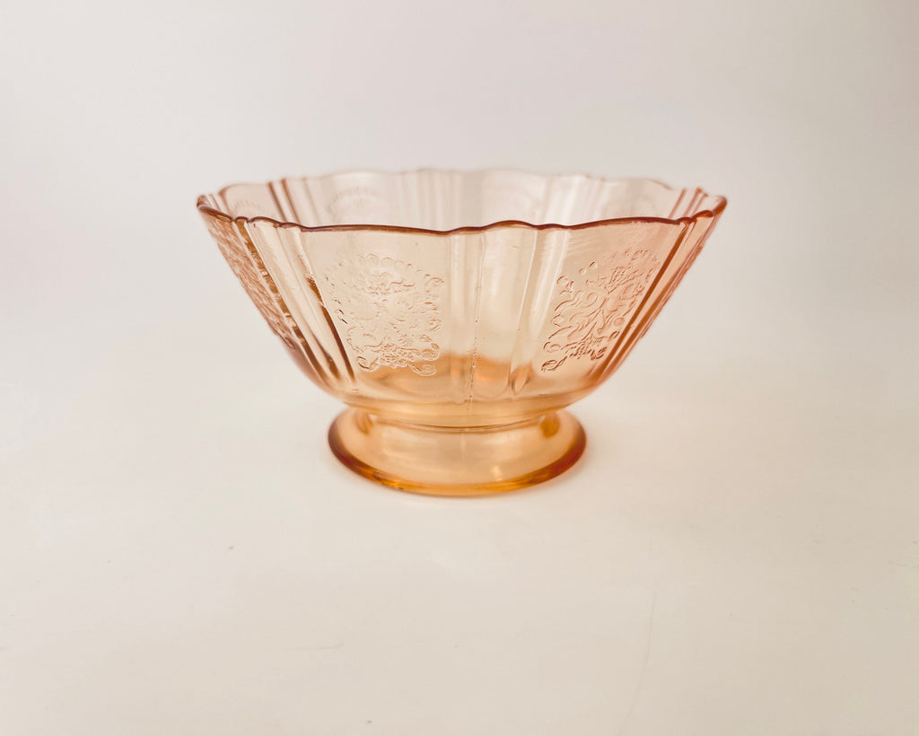 Product image for 'vintage pink sweetheart pattern depression glass macbeth evans sold separately' (view f6678c)