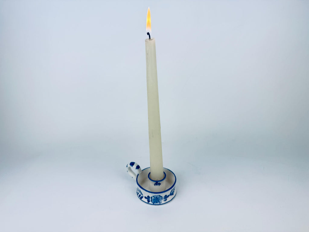 Product image for 'vintage hand painted delft blue chamber candlestick holder' (view 6cf4dc)