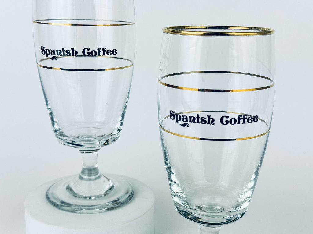 Product image for 'vintage irish spanish coffee gold rimmed goblets sets sold separately' (view d088a1)
