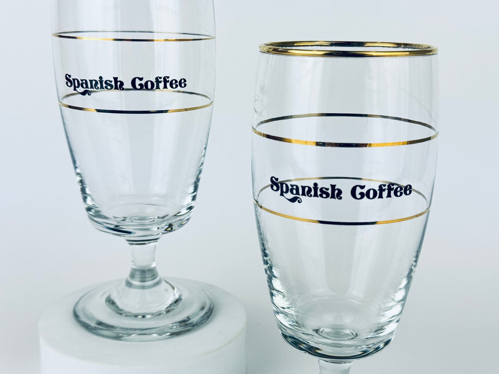 Product image for 'vintage irish spanish coffee gold rimmed goblets sets sold separately' (view d088a1)