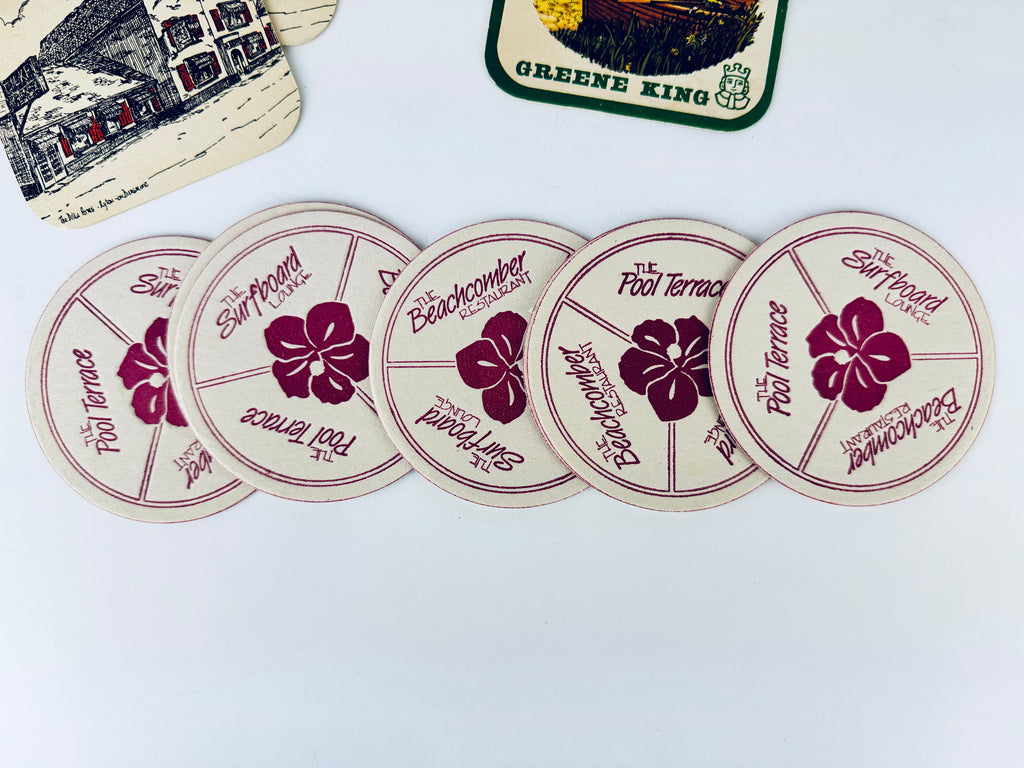 Product image for 'vintage english pubs potato chips coasters beer cocktail mat sold separately' (view d608c1)