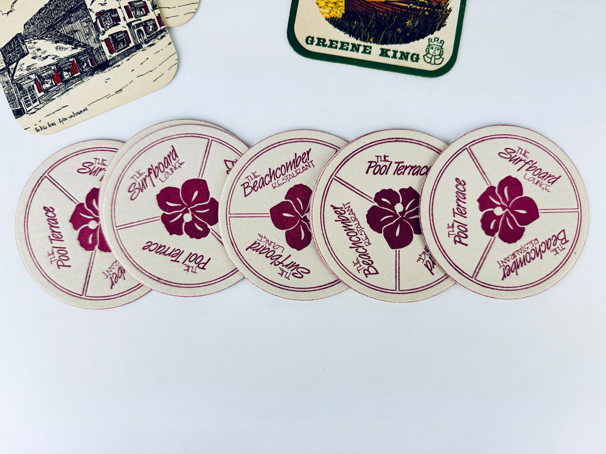 Product image for 'vintage english pubs potato chips coasters beer cocktail mat sold separately' (view d608c1)