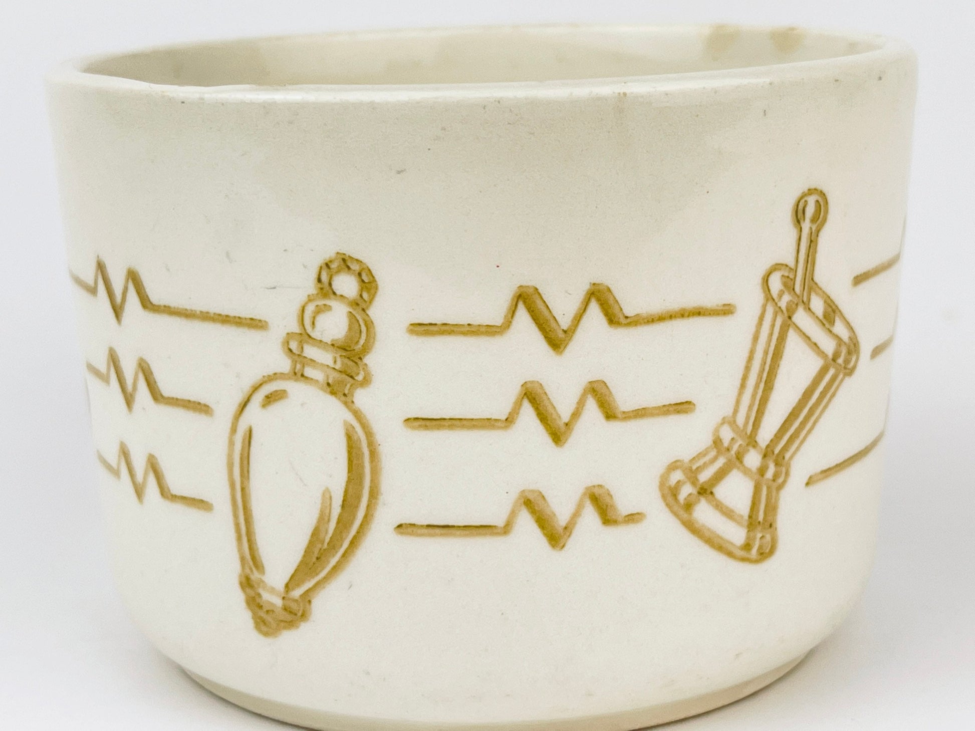 Product image for 'vintage rx spiller ceramic shaving cup mug mentholated 40 year club made in usa batavia ny' (view 346f46)