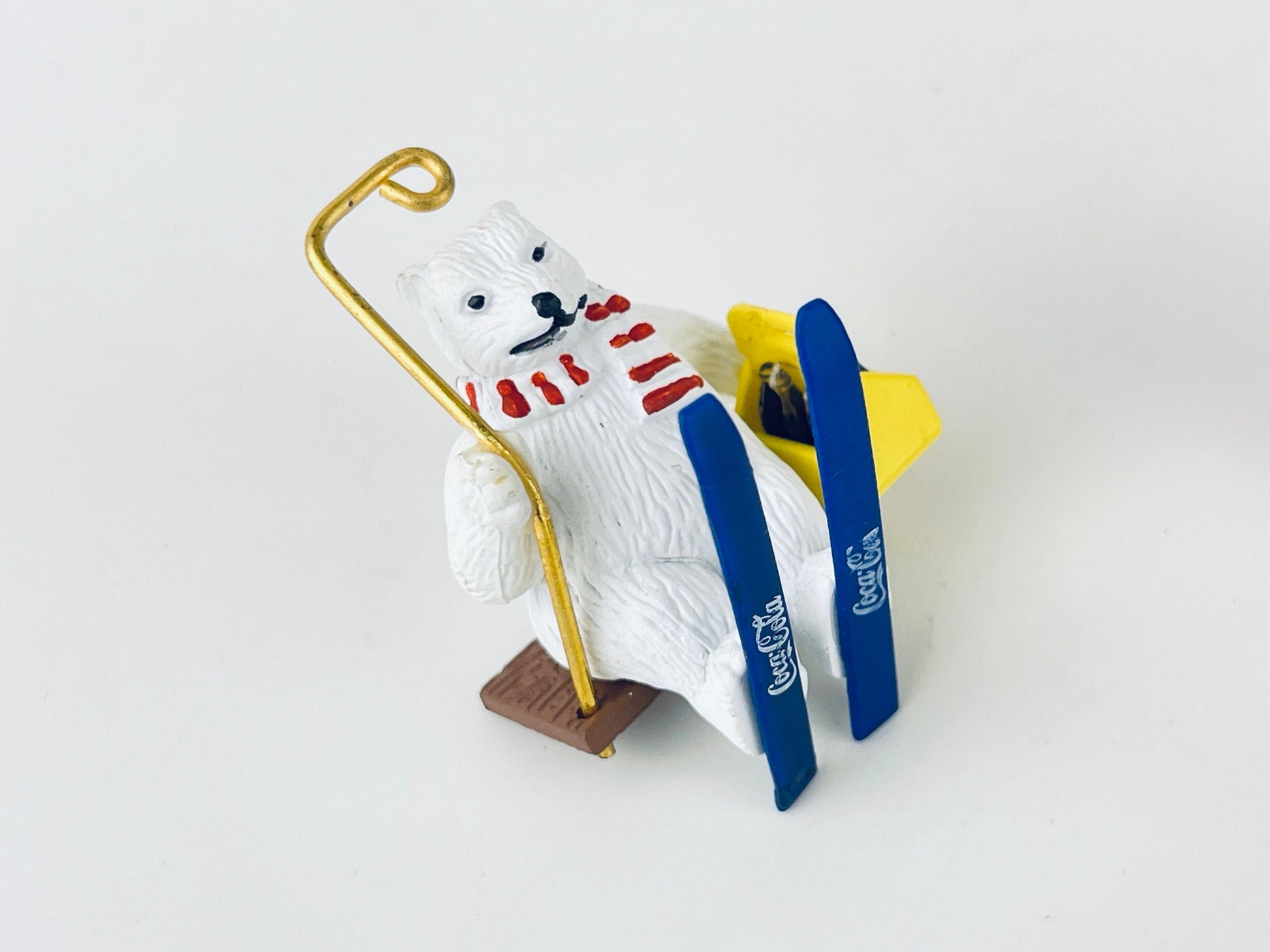 Product image for 'vintage coca cola christmas tree ornaments trim a tree collection 1996 set of two 2 skiing bear elf reindeer' (view 521911)