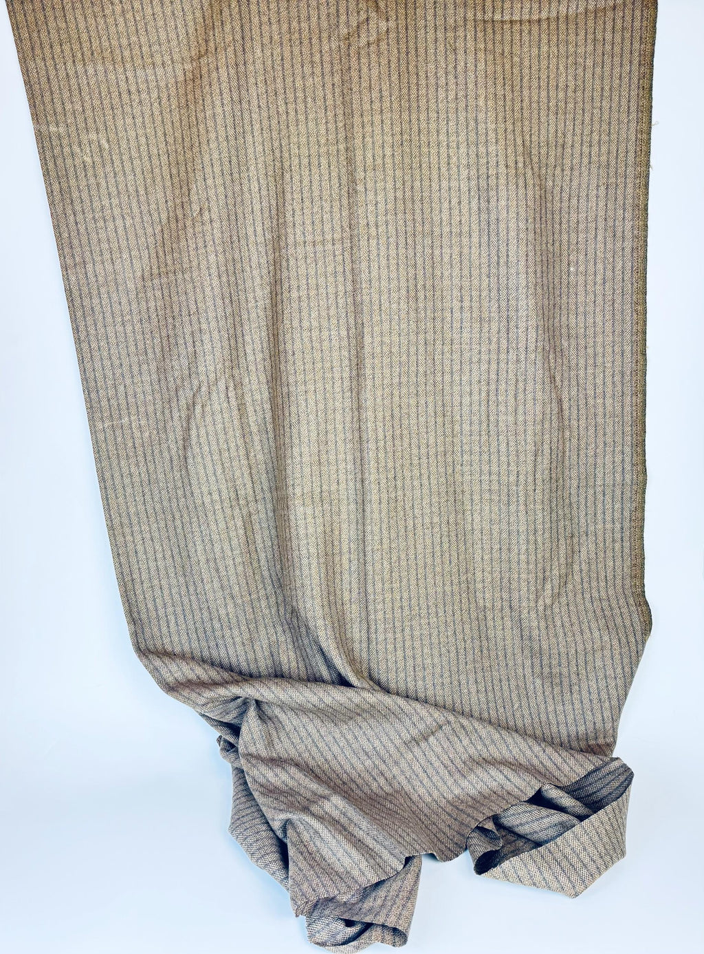 Product image for 'vintage brown grey striped suiting soft wool fabric material cuts sold separately' (view f7fbca)