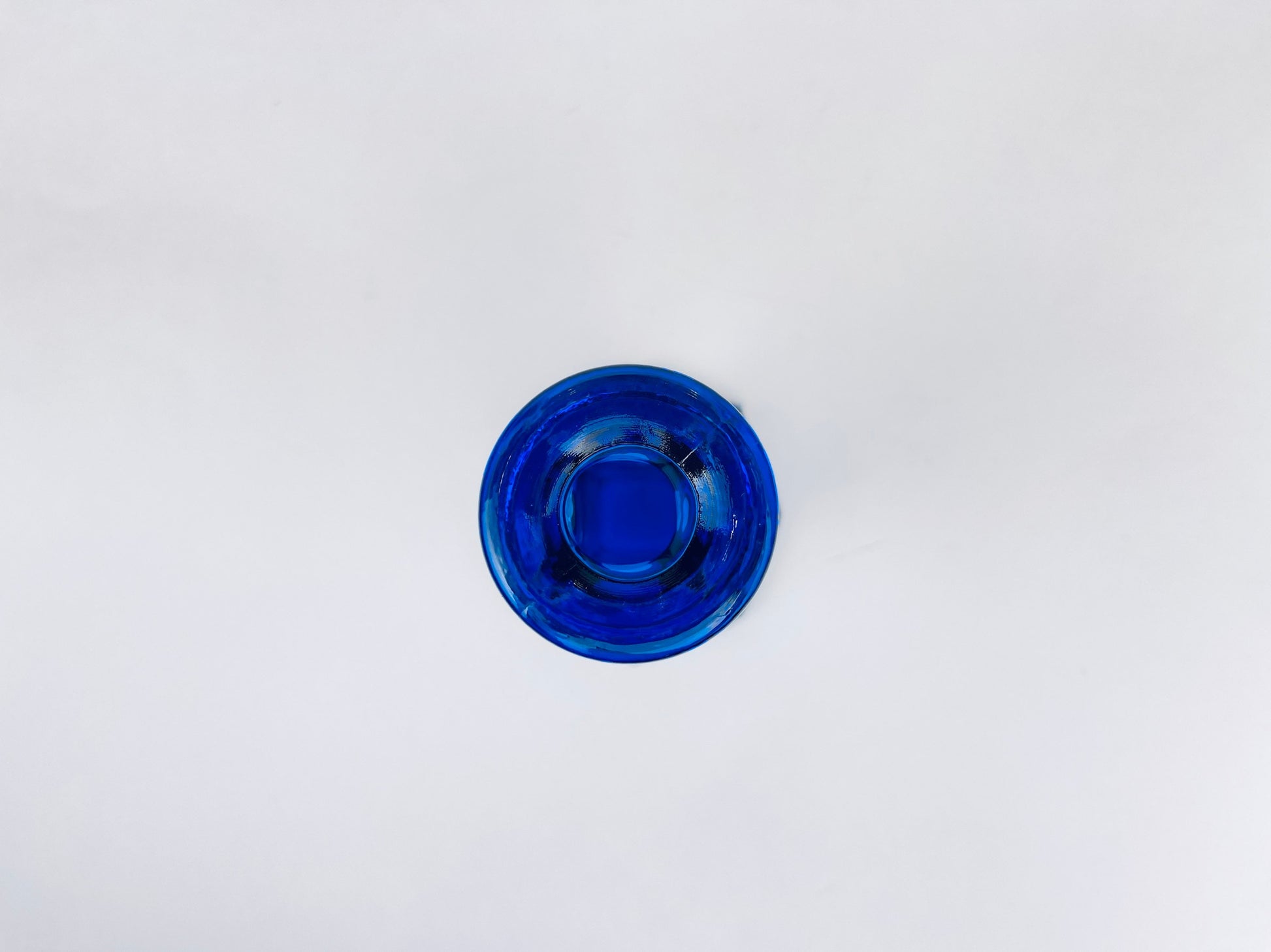 Product image for 'vintage hand blown cobalt blue glass candlestick holder octagonal shape' (view 2c7c7f)