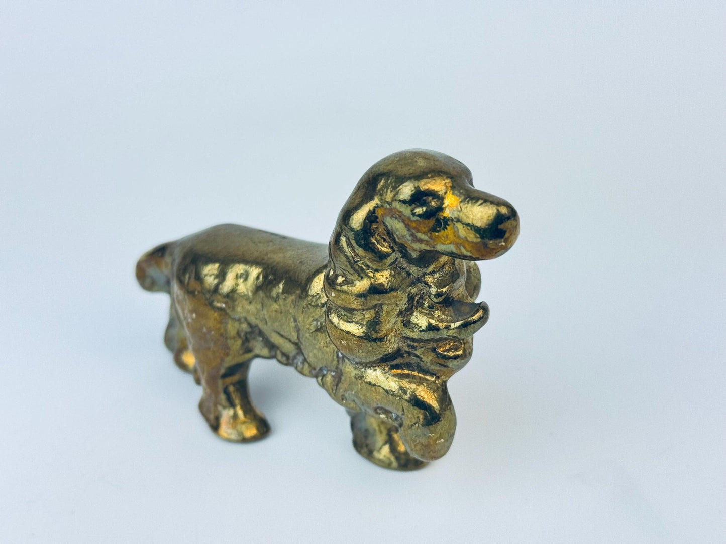 Product image for 'vintage solid brass cocker spaniel dog figurine sculpture' (view 3d0211)