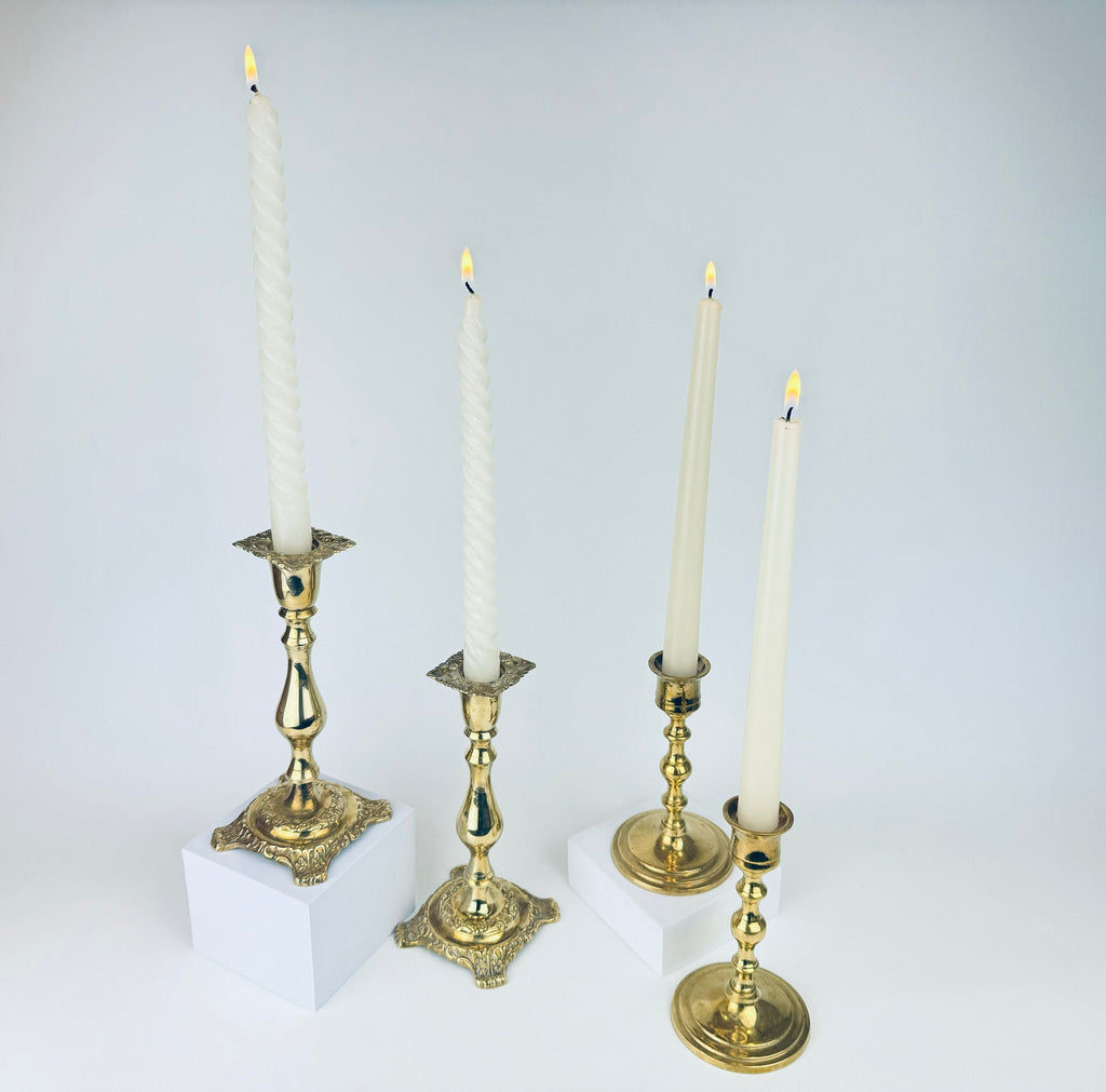 Product image for 'vintage brass candlestick holders set of two 2 sets sold separately' (view 7876b3)