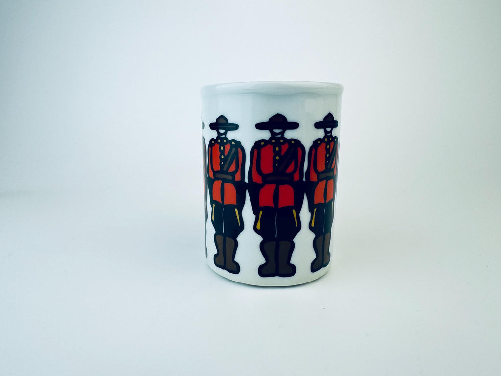 Product image for 'vintage royal canadian mounted police rcmp ceramic mug marc retro canada design' (view d3ee47)