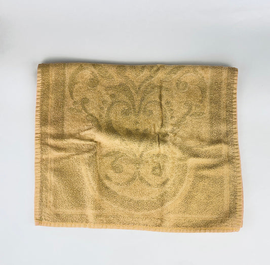 Product image for 'vintage italian gold hand towel floral swirl pattern cotton blend made in italy' (view 0e74b7)