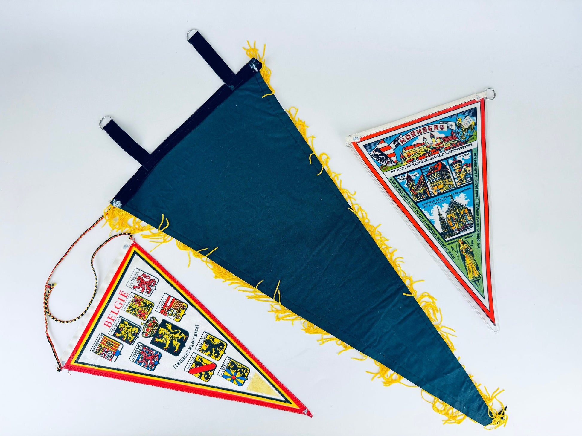 Product image for 'vintage european tapered pennant wall hanging sold separately kobenhavn nurnberg belgique' (view a92a7c)