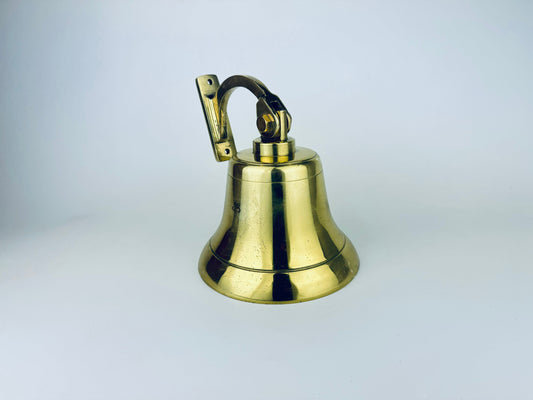 Product image for 'vintage solid brass wall mounted 6 bell with rope nautical boat school room decor' (view ab14a2)