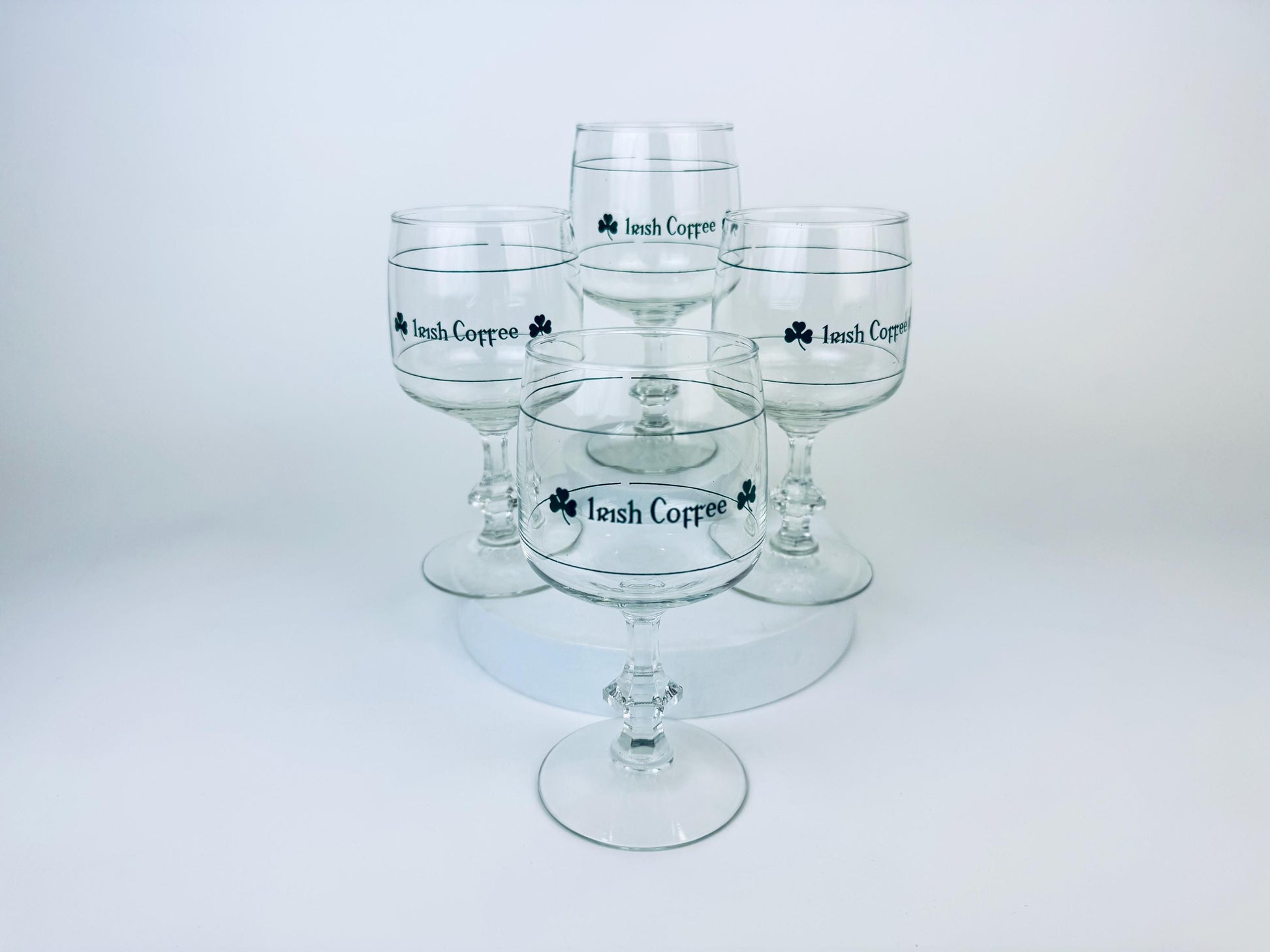 Product image for 'vintage irish coffee pedestal glasses goblets set of four 4' (view 459c2d)
