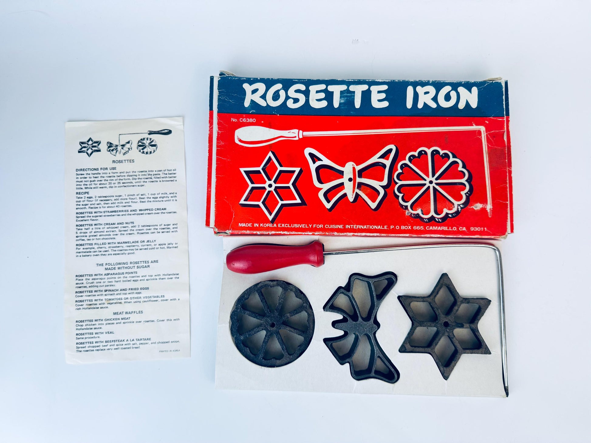 Product image for 'vintage rosette iron shortbread sugar cookie press' (view 12710b)