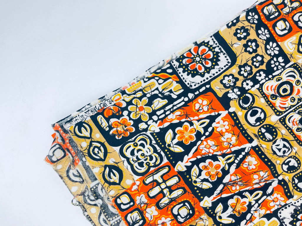 Product image for 'vintage bohemian patchwork fabric bold geometric floral design 33 x 76' (view 30ad3f)