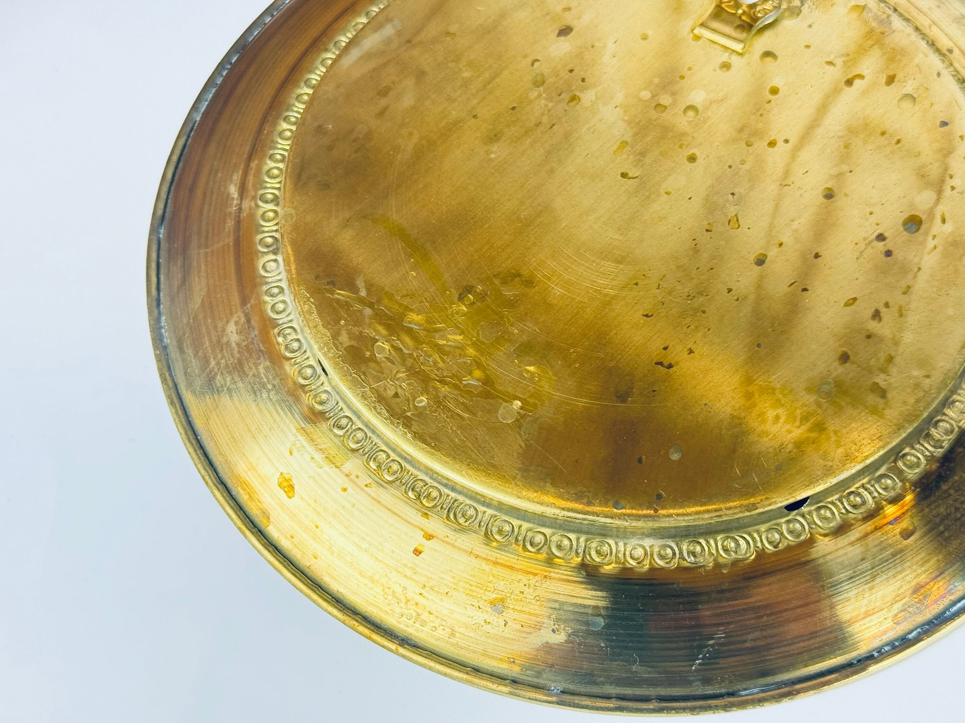 Product image for 'vintage circular brass wall frame 5 x 5 attractive aged patina made in england sold separately' (view 67c591)