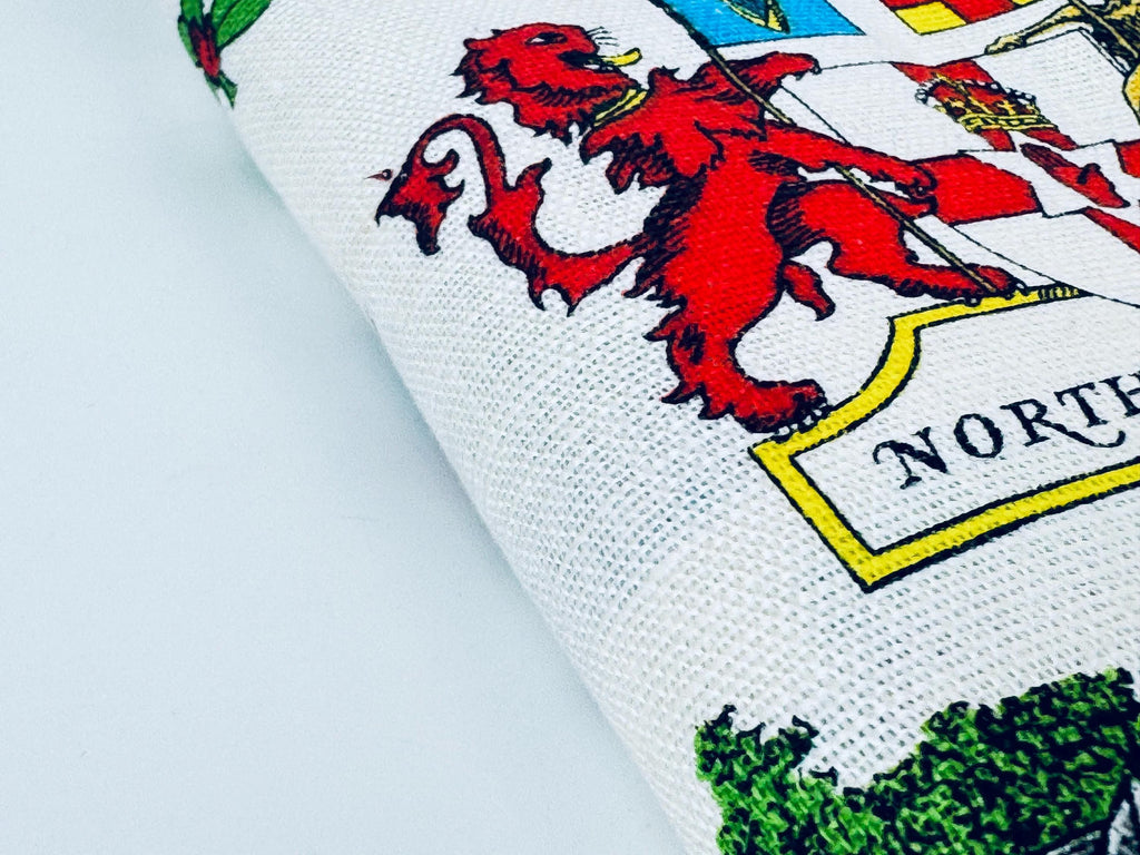 Product image for 'vintage pure irish linen northern ireland map tea towel ulster weavers made in ireland' (view 8893f4)