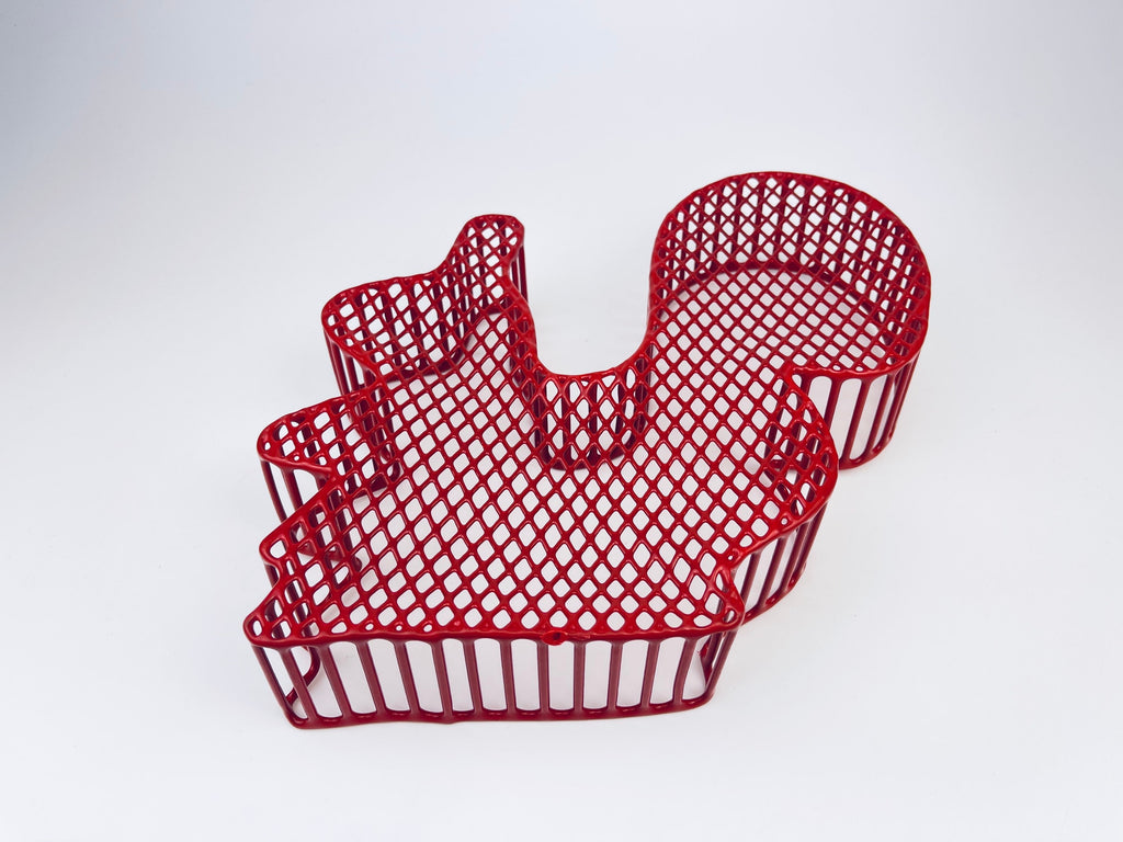 Product image for 'vintage red wire squirrel basket mid century wall or desk organizer' (view 5696e6)