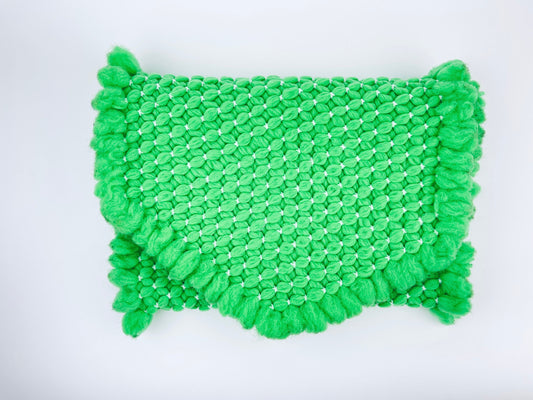 Product image for 'vintage green woven fringe table runner 11 x 30' (view a3c854)