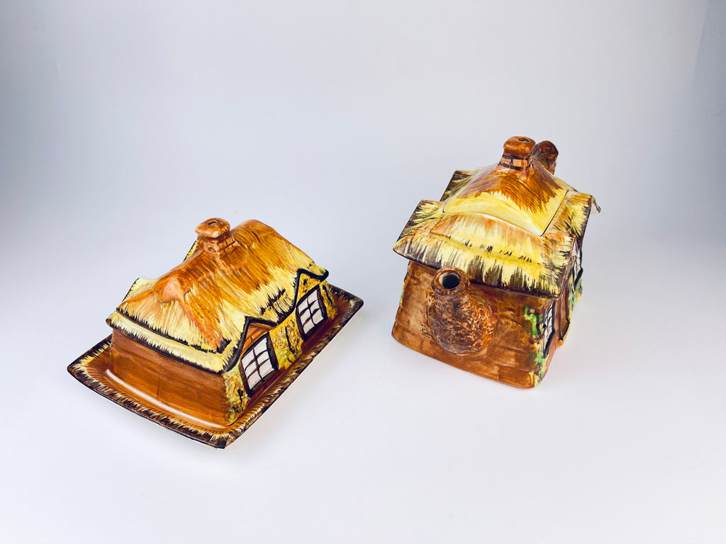 Product image for 'vintage price kensington ye olde cottage tea kettle tea pot cheese cloch butter container made in england sold separately' (view 30a08d)