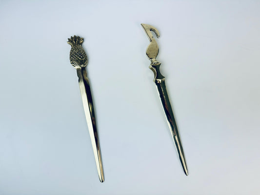 Product image for 'vintage solid brass pineapple music note letter opener sold separately' (view b8b024)